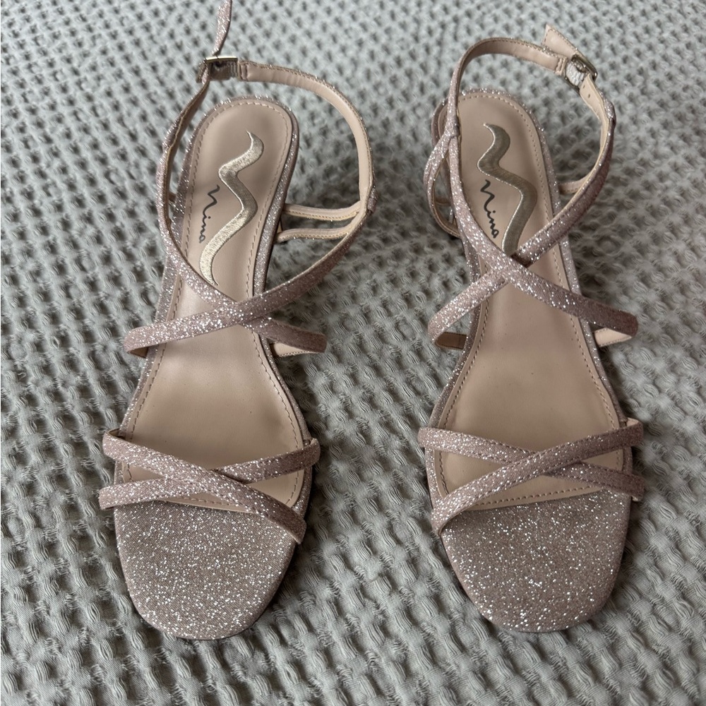Glitter Sandals - Pink/Nude  by Nina